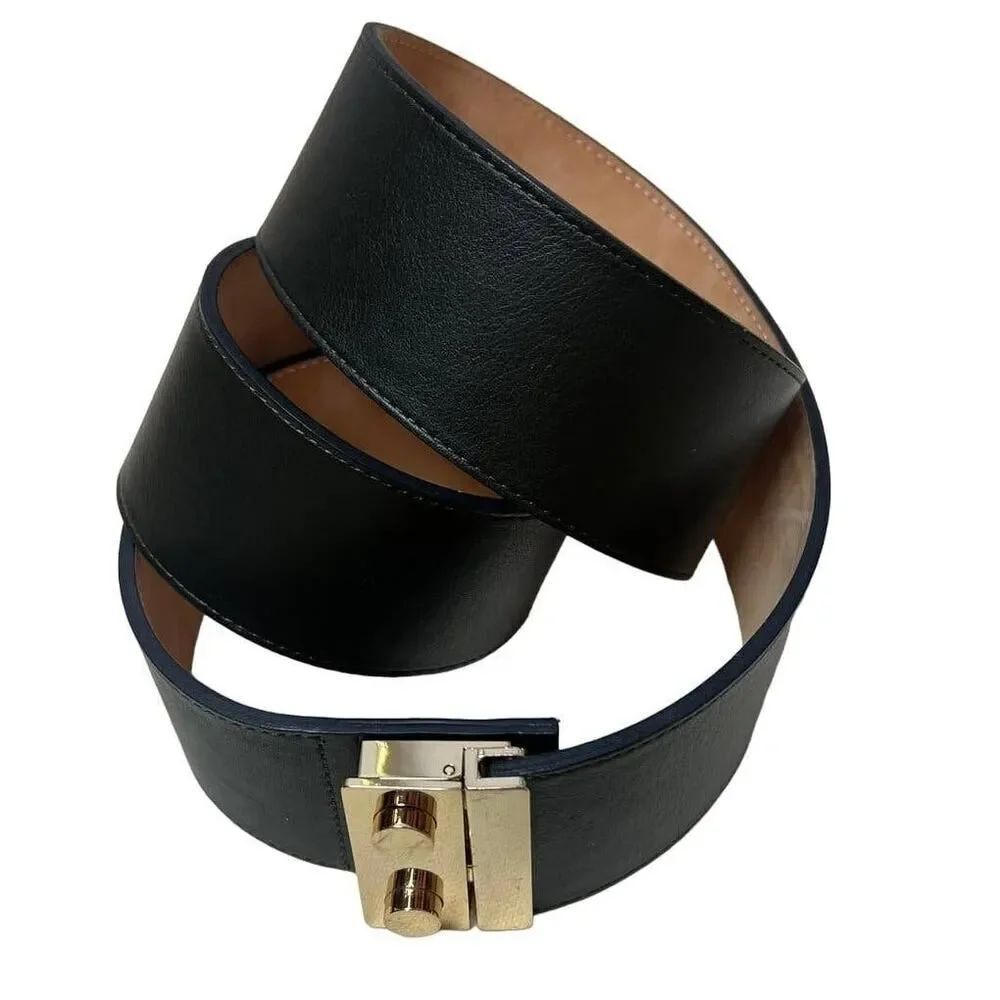Maison Boinet Dark Chocolate Brown Adjustable Leather Belt Sz. S